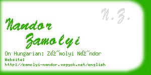 nandor zamolyi business card